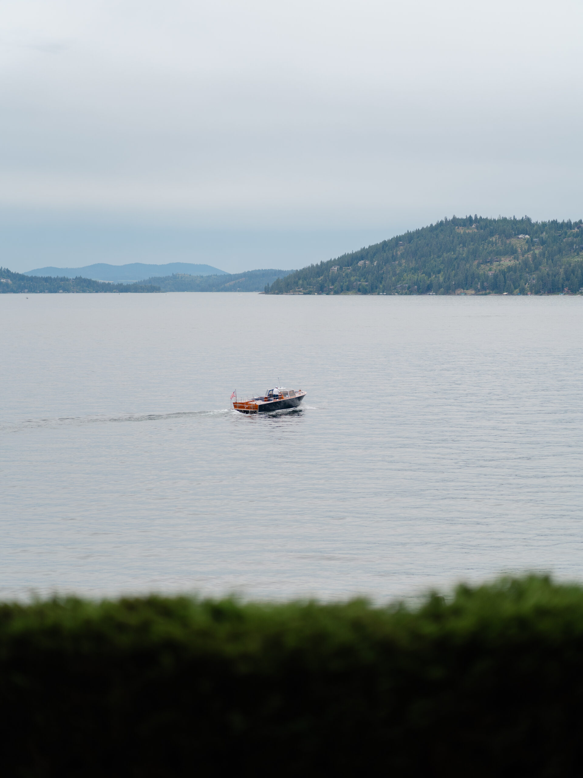 Boat on lake Coeur d'Alene